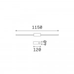 Essence - Brass LED Wall Lamp 115 cm