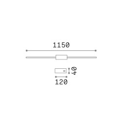 Essence - Brass LED Wall Lamp 115 cm
