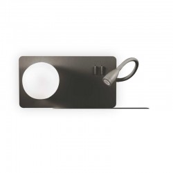 Book - Black Wall Lamp with USB Socket - Right side shelf Book - Black Wall Lamp with USB Socket - Right side shelf