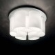 Ceiling Lights - Almond - White Decorative Glass 3 Light Ceiling Lamp IdealLux-159638 - Almond - White Decorative Glass 3 Light Ceiling Lamp