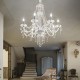 IdealLux-168753 - Amadeus - Transparent Glass with Crystal 6 Light Chandelier
