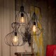 Ceiling Lights - Ampolla - Black Metal Cage Single Hanging Pendant IdealLux-148151 - Ampolla - Black Metal Cage Single Hanging Pendant