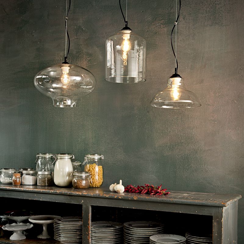 Ceiling Lights - Bistro - Plate Smoky Glass Single Hanging Pendant IdealLux-112343 - Bistro - Plate Smoky Glass Single Hanging Pendant