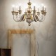 Ceiling Lights - Dora - Antique Gold with Leaf 8 Light Pendant IdealLux-020839 - Dora - Antique Gold with Leaf 8 Light Pendant