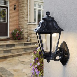 Bisso Anna - Black Hexagonal Lantern Wall Lamp