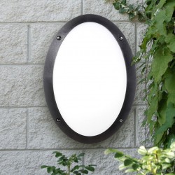 Danzi - Black Oval Bulkhead with Opal Diffuser
