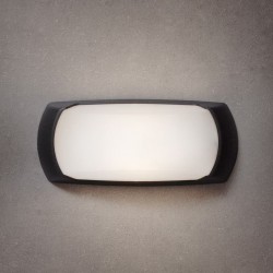 Francy - Black Bulkhead Light with Opal White Diffuser Francy - Black Bulkhead Light with Opal White Diffuser