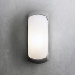 Francy - Grey Bulkhead Light with Opal White Diffuser Francy - Grey Bulkhead Light with Opal White Diffuser