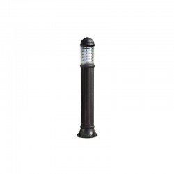 Sauro - Black Bollard with Clear & Aluminium Diffuser Sauro - Black Bollard with Clear & Aluminium Diffuser