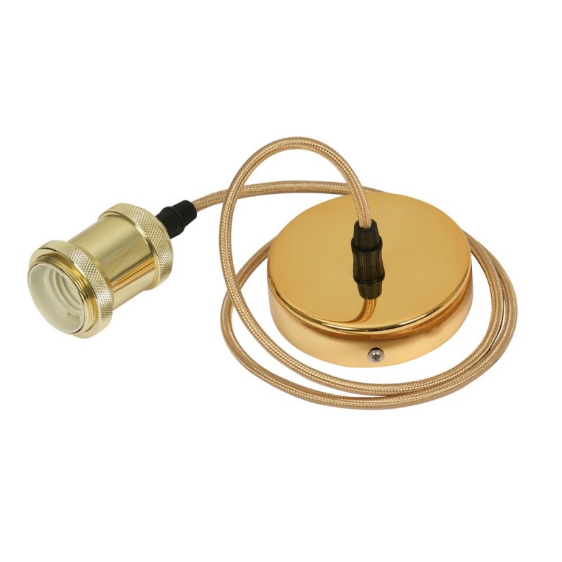 Accessories - Cord Set - Polished Gold Suspension E27 Oaks-OA44 GD - Cord Set - Polished Gold Suspension E27