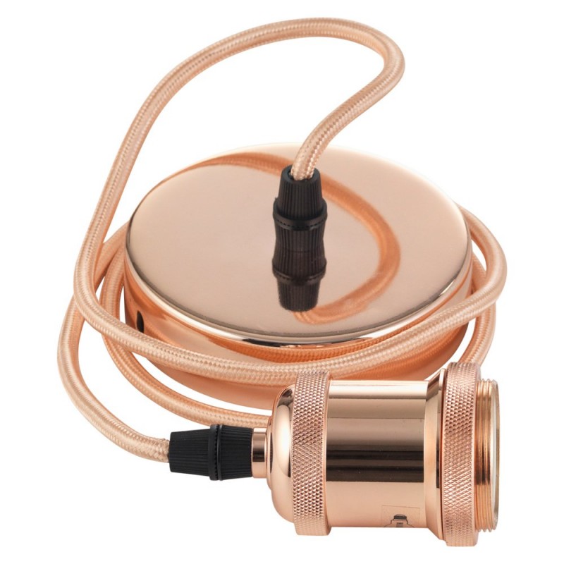 Accessories - Cord Set - Polished Copper Suspension E27 Oaks-OA44 LC - Cord Set - Polished Copper Suspension E27