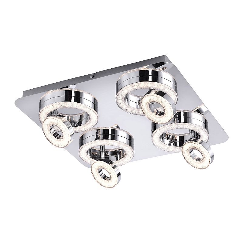 Spot & Downlights - Tim - Modern LED Chrome Square 4 lights Spotlight LeuchtenDirect-14522-17 - Tim - Modern LED Chrome Square 4 lights Spotlight