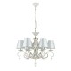 Ceiling Lights - Monile - Pattern White Fabric 6 Light Pendant -White gold Maytoni-ARM004-06-W - Monile - Pattern White Fabric 6 Light Pendant -White gold