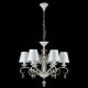 Ceiling Lights - Monile - Pattern White Fabric 6 Light Pendant -White gold Maytoni-ARM004-06-W - Monile - Pattern White Fabric 6 Light Pendant -White gold