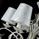Ceiling Lights - Monile - Pattern White Fabric 6 Light Pendant -White gold Maytoni-ARM004-06-W - Monile - Pattern White Fabric 6 Light Pendant -White gold