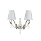 Wall Lights - Intreccio - White Fabric Twin Wall Lamp- Gold Ribbon Maytoni-ARM010-02-W - Intreccio - White Fabric Twin Wall Lamp- Gold Ribbon