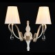 Wall Lights - Intreccio - White Fabric Twin Wall Lamp- Gold Ribbon Maytoni-ARM010-02-W - Intreccio - White Fabric Twin Wall Lamp- Gold Ribbon