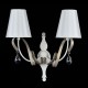 Wall Lights - Intreccio - White Fabric Twin Wall Lamp- Gold Ribbon Maytoni-ARM010-02-W - Intreccio - White Fabric Twin Wall Lamp- Gold Ribbon