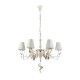 Ceiling Lights - Intreccio - White Fabric 6 Light Pendant- Gold Ribbon Maytoni-ARM010-06-W - Intreccio - White Fabric 6 Light Pendant- Gold Ribbon