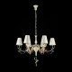 Ceiling Lights - Intreccio - White Fabric 6 Light Pendant- Gold Ribbon Maytoni-ARM010-06-W - Intreccio - White Fabric 6 Light Pendant- Gold Ribbon