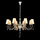 Ceiling Lights - Intreccio - White Fabric 8 Light Pendant- Gold Ribbon Maytoni-ARM010-08-W - Intreccio - White Fabric 8 Light Pendant- Gold Ribbon