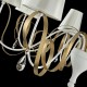 Ceiling Lights - Intreccio - White Fabric 8 Light Pendant- Gold Ribbon Maytoni-ARM010-08-W - Intreccio - White Fabric 8 Light Pendant- Gold Ribbon