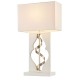 Table & Floor Lamp - Intreccio - White Fabric Table Lamp- Gold Ribbon Maytoni-ARM010-11-W - Intreccio - White Fabric Table Lamp- Gold Ribbon