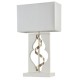 Table & Floor Lamp - Intreccio - White Fabric Table Lamp- Gold Ribbon Maytoni-ARM010-11-W - Intreccio - White Fabric Table Lamp- Gold Ribbon