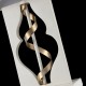 Table & Floor Lamp - Intreccio - White Fabric Table Lamp- Gold Ribbon Maytoni-ARM010-11-W - Intreccio - White Fabric Table Lamp- Gold Ribbon