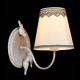 Wall Lights - Bouquet - White Fabric with Lace Wall Lamp - Antique Grey Maytoni-ARM023-01-S - Bouquet - White Fabric with Lace Wall Lamp - Antique Grey
