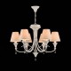 Ceiling Lights - Torino - Beige Fabric 6 Light Pendant -White Antique Maytoni-ARM139-06-W - Torino - Beige Fabric 6 Light Pendant -White Antique