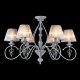 Ceiling Lights - Monsoon - Grey Organza 6 Light Pendant- Antique Grey Maytoni-ARM154-06-S - Monsoon - Grey Organza 6 Light Pendant- Antique Grey