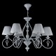 Ceiling Lights - Monsoon - Grey Organza 6 Light Pendant- Antique Grey Maytoni-ARM154-06-S - Monsoon - Grey Organza 6 Light Pendant- Antique Grey