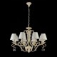 Ceiling Lights - Brionia - White Fabric 8 Light Pendant -Crystal Maytoni-ARM172-08-G - Brionia - White Fabric 8 Light Pendant -Crystal