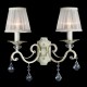 Wall Lights - Grace - White Fabric Wall lamp - Crystal Maytoni-ARM247-02-G - Grace - White Fabric Wall lamp - Crystal