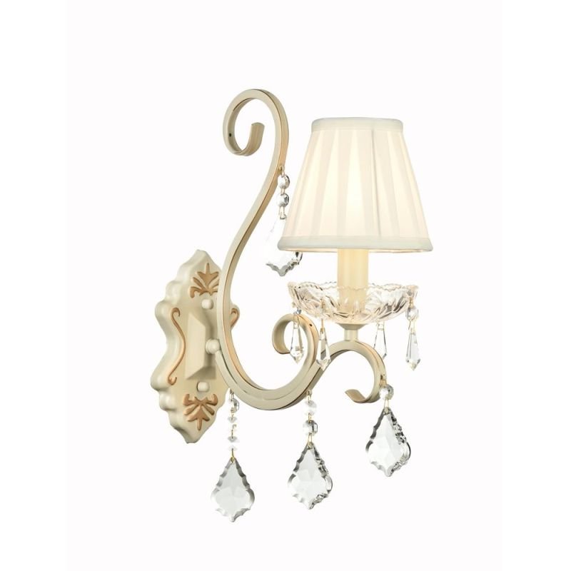 Wall Lights - Triumph - White Organza Wall Lamp- Crystal Maytoni-ARM288-01-G - Triumph - White Organza Wall Lamp- Crystal