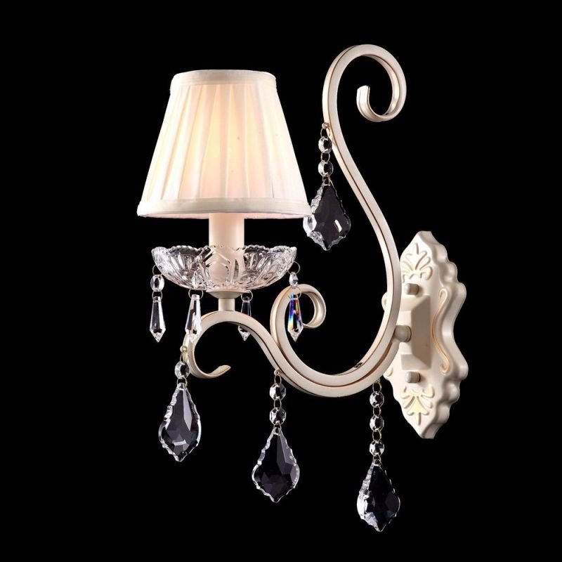 Wall Lights - Triumph - White Organza Wall Lamp- Crystal Maytoni-ARM288-01-G - Triumph - White Organza Wall Lamp- Crystal