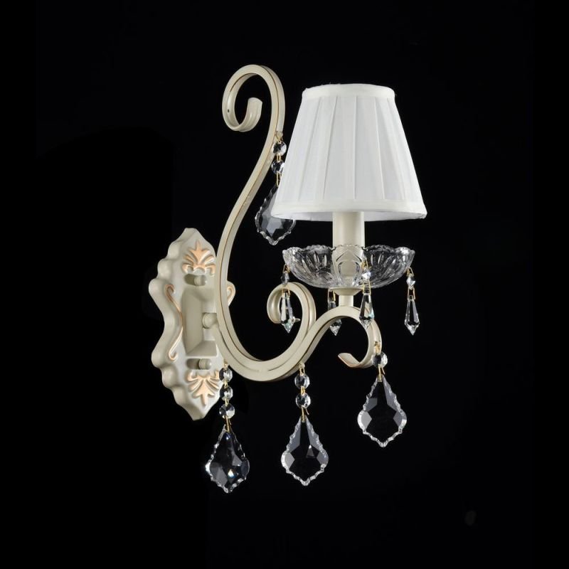 Wall Lights - Triumph - White Organza Wall Lamp- Crystal Maytoni-ARM288-01-G - Triumph - White Organza Wall Lamp- Crystal