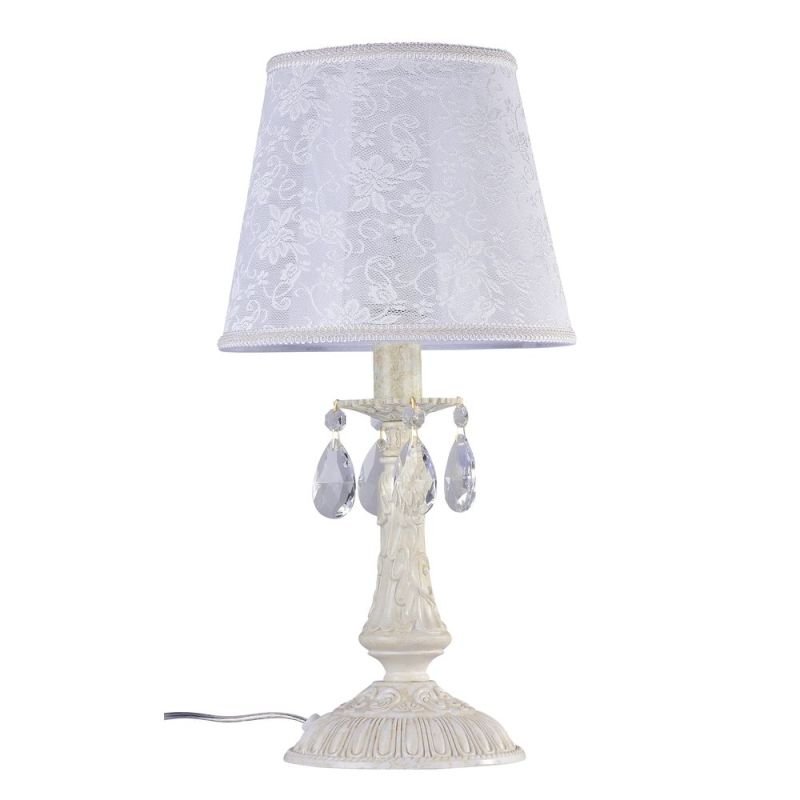 Table & Floor Lamp - Filomena - White Lace Table lamp -Crystal Maytoni-ARM390-00-W - Filomena - White Lace Table lamp -Crystal
