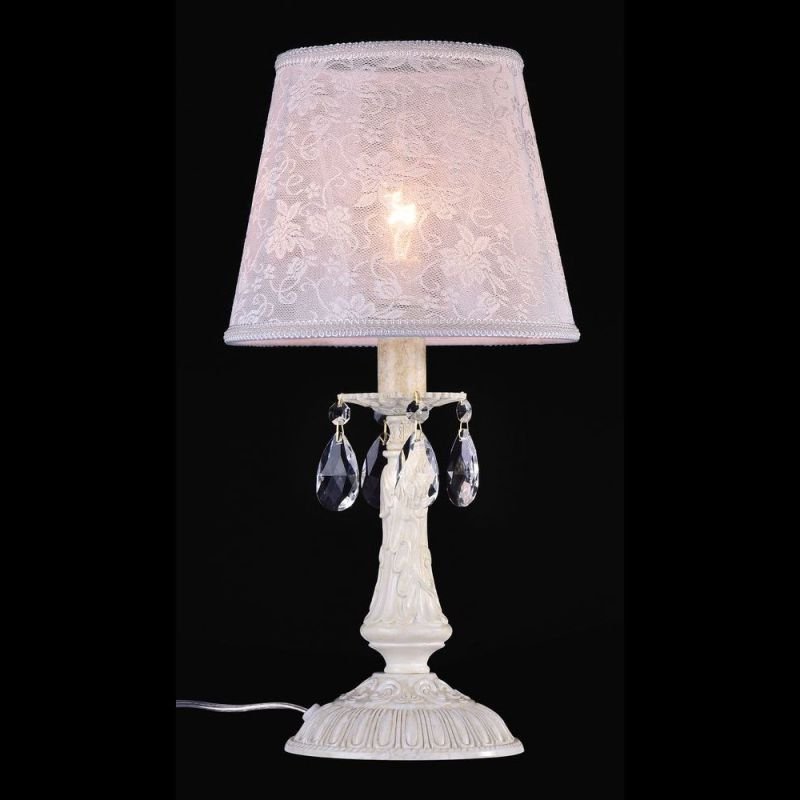 Table & Floor Lamp - Filomena - White Lace Table lamp -Crystal Maytoni-ARM390-00-W - Filomena - White Lace Table lamp -Crystal