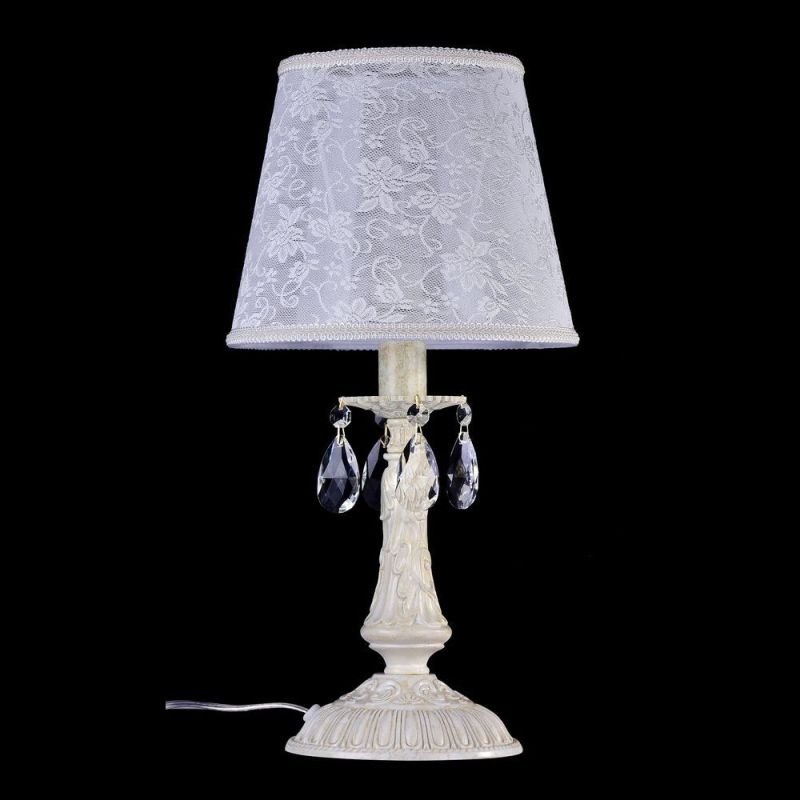 Table & Floor Lamp - Filomena - White Lace Table lamp -Crystal Maytoni-ARM390-00-W - Filomena - White Lace Table lamp -Crystal