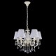 Ceiling Lights - Filomena - White Lace 5 Light Pendant -Crystal Maytoni-ARM390-05-W - Filomena - White Lace 5 Light Pendant -Crystal
