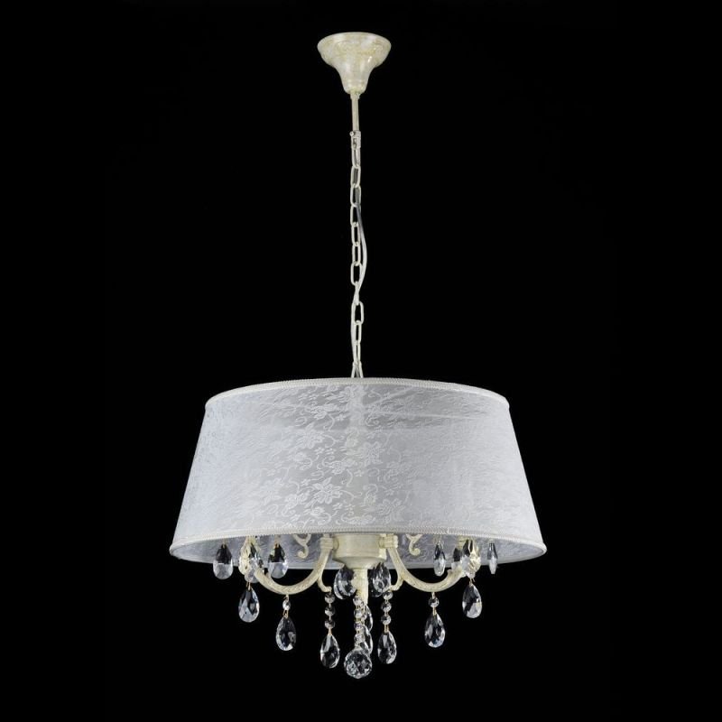 Ceiling Lights - Filomena - White Lace 3 Light Pendant -Crystal Maytoni-ARM390-33-W - Filomena - White Lace 3 Light Pendant -Crystal