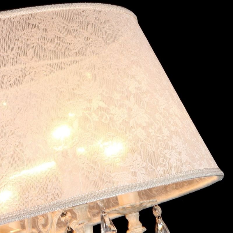 Ceiling Lights - Filomena - White Lace 3 Light Pendant -Crystal Maytoni-ARM390-33-W - Filomena - White Lace 3 Light Pendant -Crystal