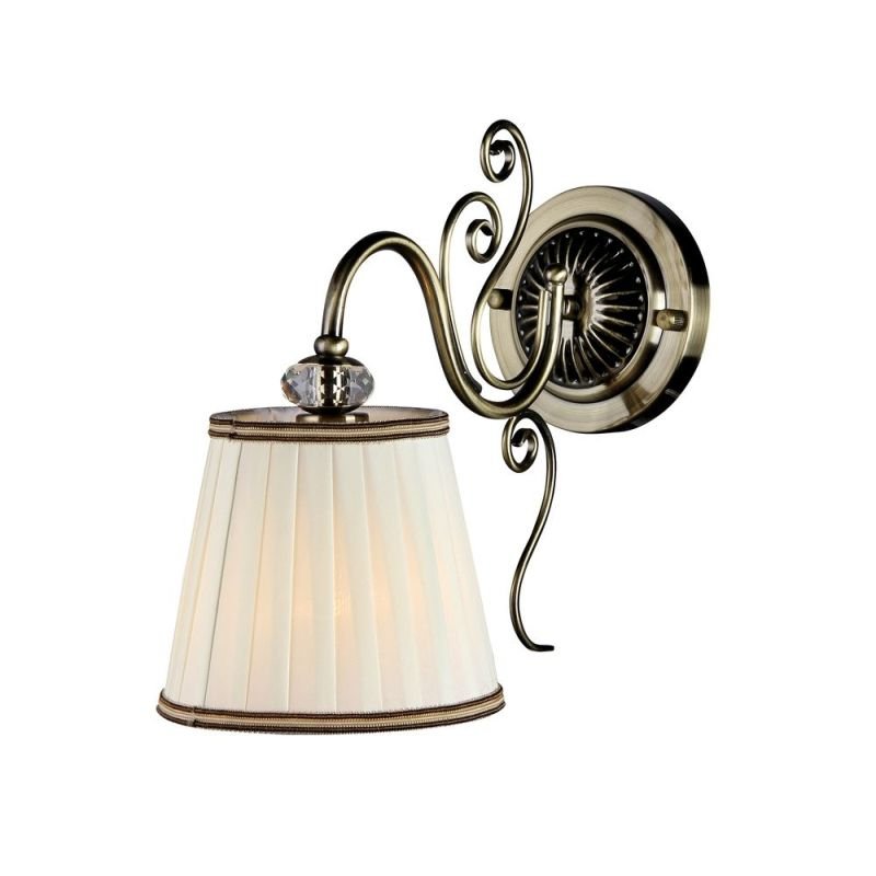 Maytoni-ARM420-01-R - Vintage - White Satin Single Wall lamp -Bronze