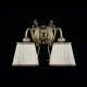 Maytoni-ARM420-02-R - Vintage - White Satin Twin Wall lamp -Bronze
