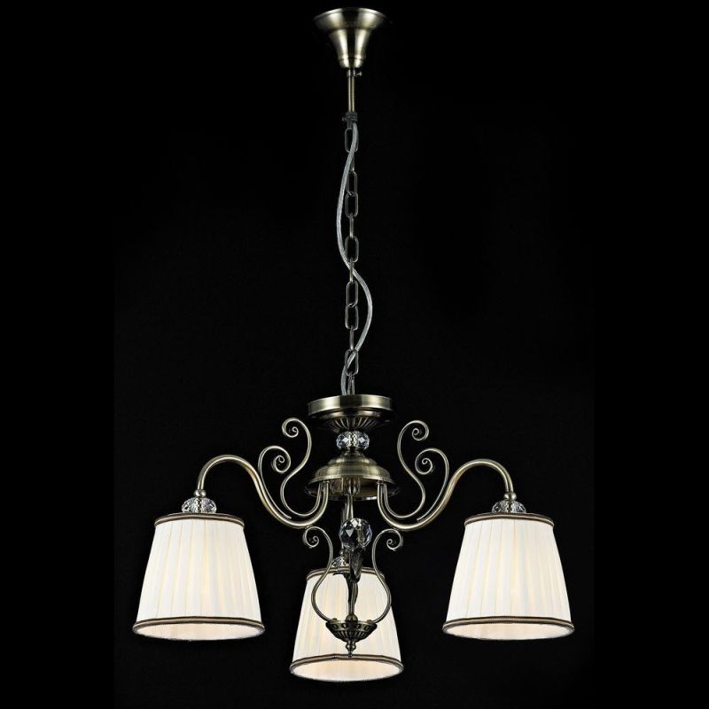 Ceiling Lights - Vintage - White Satin 3 Light Pendant -Bronze Maytoni-ARM420-03-R - Vintage - White Satin 3 Light Pendant -Bronze