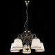 Ceiling Lights - Vintage - White Satin 5 Light Pendant -Bronze Maytoni-ARM420-05-R - Vintage - White Satin 5 Light Pendant -Bronze