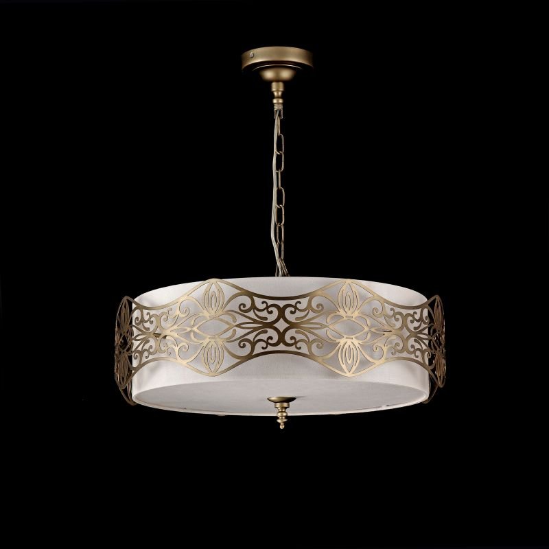 Ceiling Lights - Burgeon - Fabric 6 Light Pendant with Stencil Pattern Maytoni-ARM959-PL-06-G - Burgeon - Fabric 6 Light Pendant with Stencil Pattern