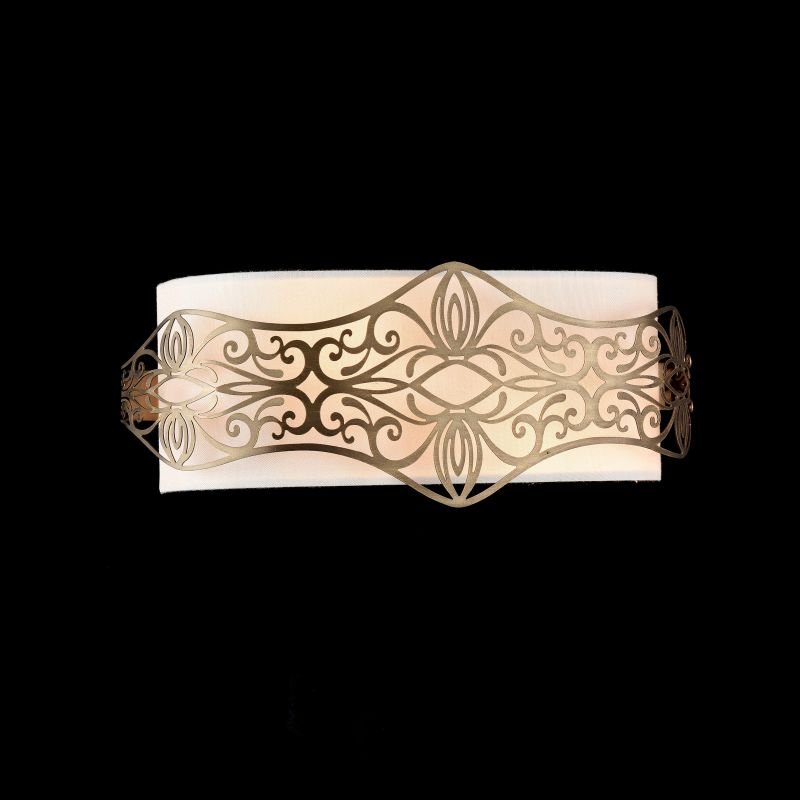 Wall Lights - Burgeon - Fabric Twin Wall Lamp with Stencil Pattern Maytoni-ARM959-WL-02-G - Burgeon - Fabric Twin Wall Lamp with Stencil Pattern